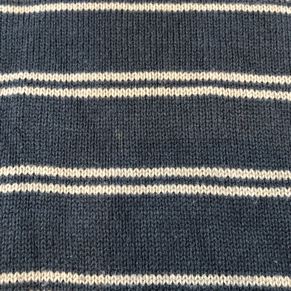 Beverly Hills Polo Club Mens XL Gray Blue Stripe Sweater 1/4 Zip Preppy Resort - Picture 9 of 10